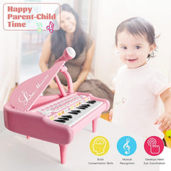 Love&Mini piano toy with microphone for interactive singing sessions.