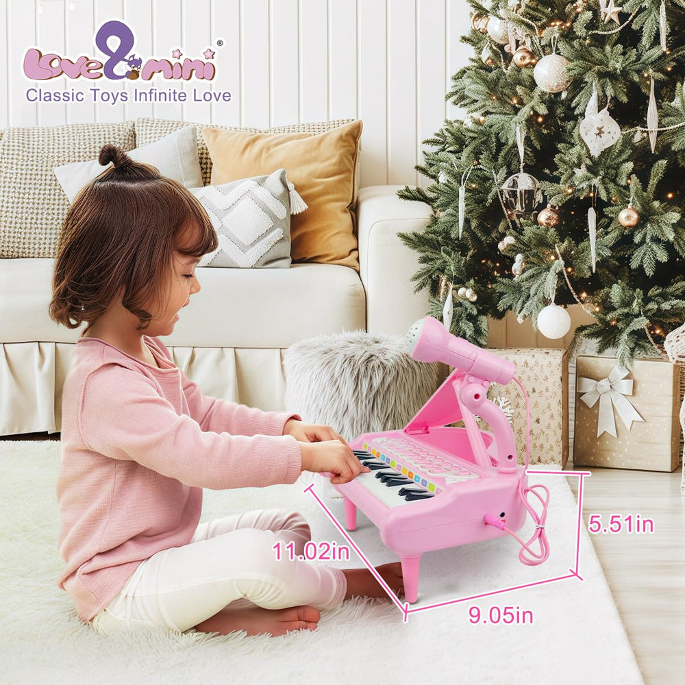 Love&Mini pink piano toy non-toxic ABS materials ensure safe play.