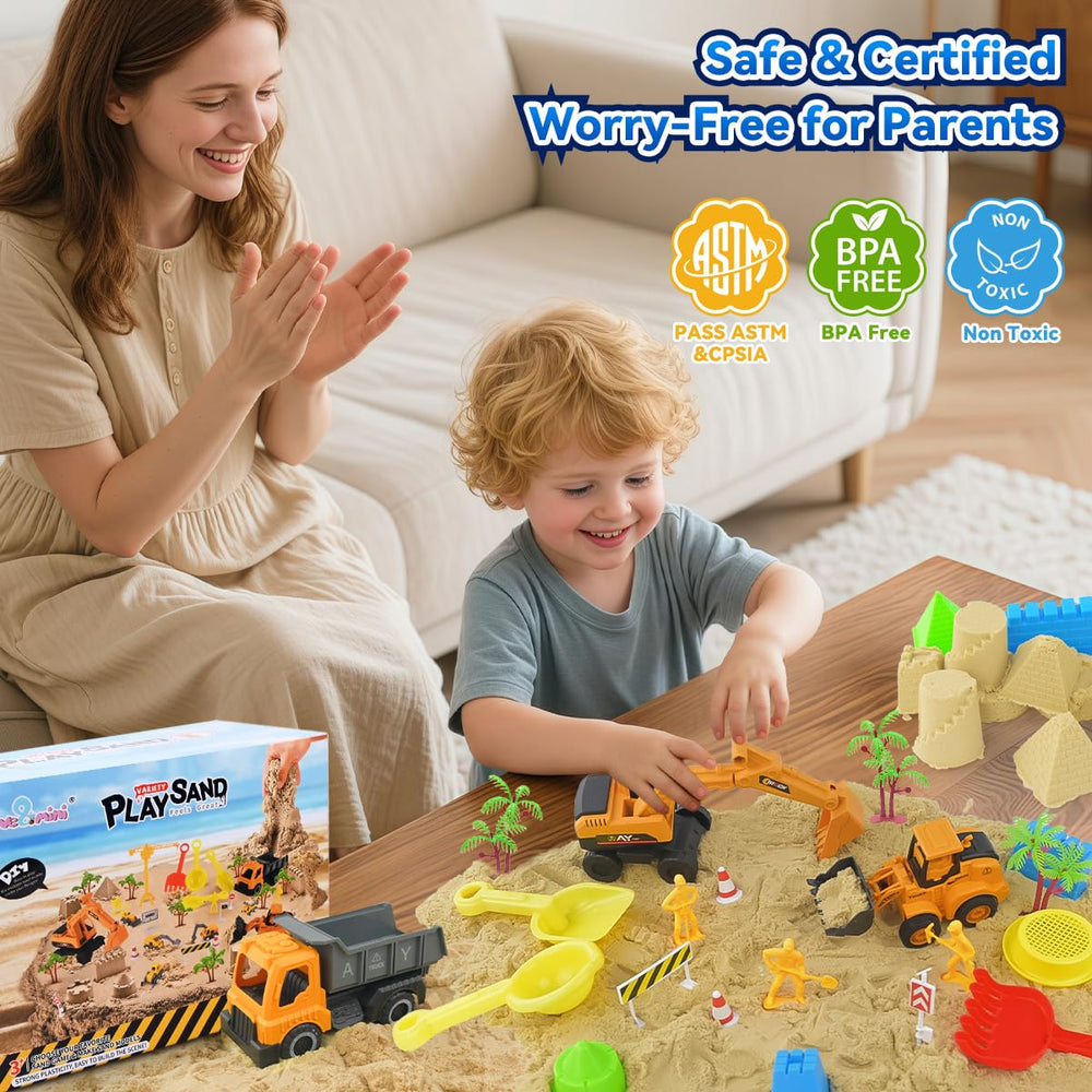 Love&Mini rakes and tools help kids texture sand creatively.