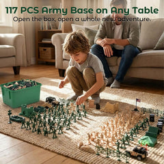 LovesTown army soldiers figures together encouraging imaginative missions.