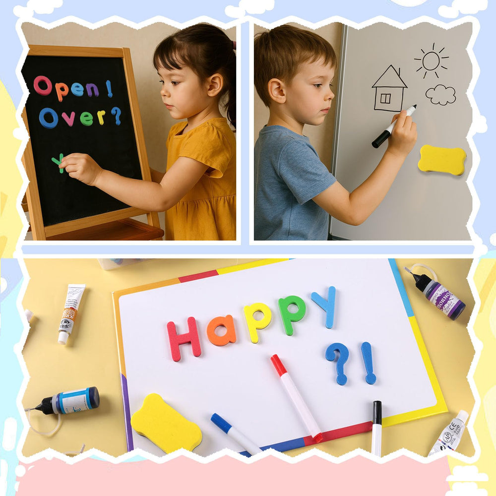 LovesTown double-sided magnetic board ready for words and drawings