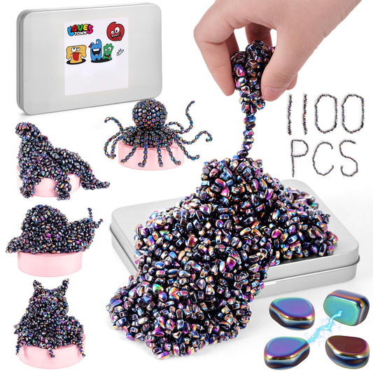 LovesTown ferrite putty stones rainbow beads 1100pcs for satisfying tactile play and creativity