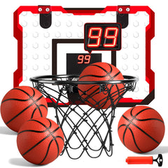 LovesTown indoor mini basketball hoop with LED lights for family play
