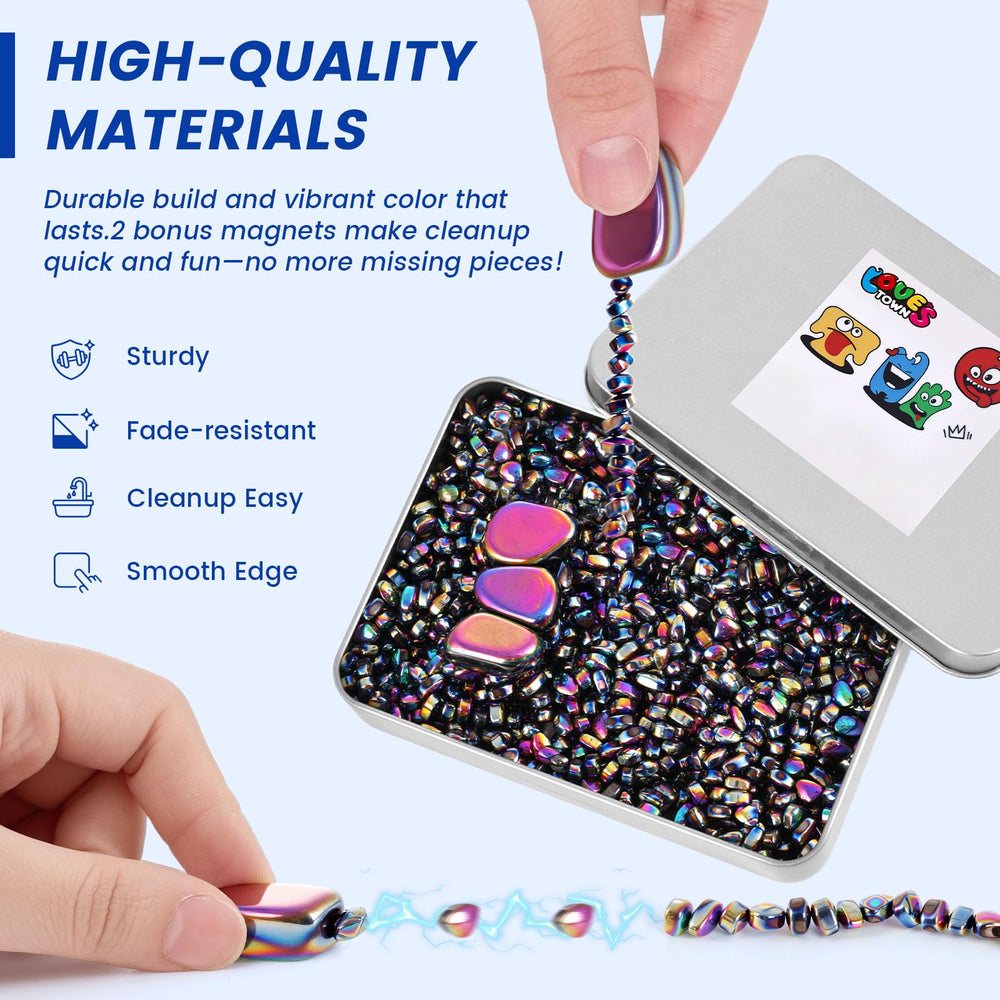 LovesTown desk toy in a metal box for portable storage and organization