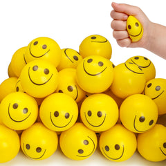 LovesTown stress ball with a smiley face for kids, soft and squeezable.