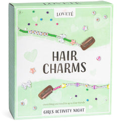 Loveté Hair Charm Kit embellishments pack highlighting bows and charms for playful styles