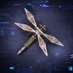 Lovewenying dragonfly metal puzzle front view shows intricate gears for hands-on building