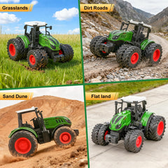 Lovinkiki eco-friendly plastic tractor toy emphasizes safe materials during active farm adventures