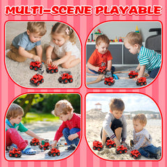 Lovinkiki fire-truck playset box demonstrates gift-ready packaging and instant setup.