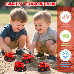 Lovinkiki fire truck push-and-go shows easy friction-powered motion for toddlers.