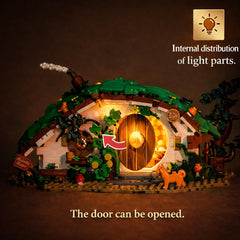 lovlaugh Bag End front door opens for interactive play.