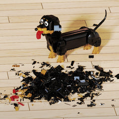 lovlaugh dachshund building blocks set fur texture detailing enhances realism