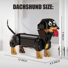 lovlaugh dachshund building blocks set packaging showcases gift-ready design