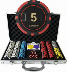 LOYCHIP 11.5g poker chips stacked for a genuine home casino feel.