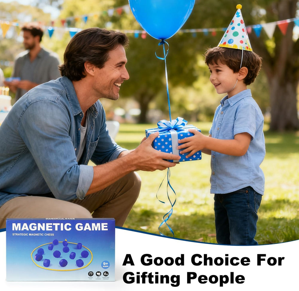 Loymoup magnetic chess on patio with kids exploring strategy