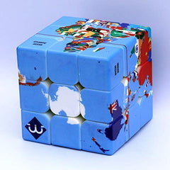 Loyoe speed cube world map colorful flag surface highlights vibrant visual challenge