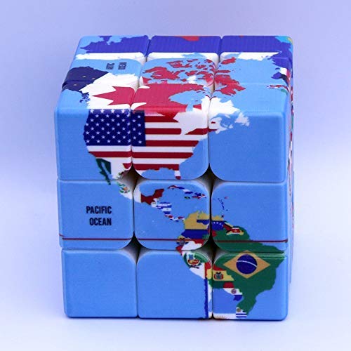 Loyoe speed cube world map dexterity training with vibrant colors sparks engagement
