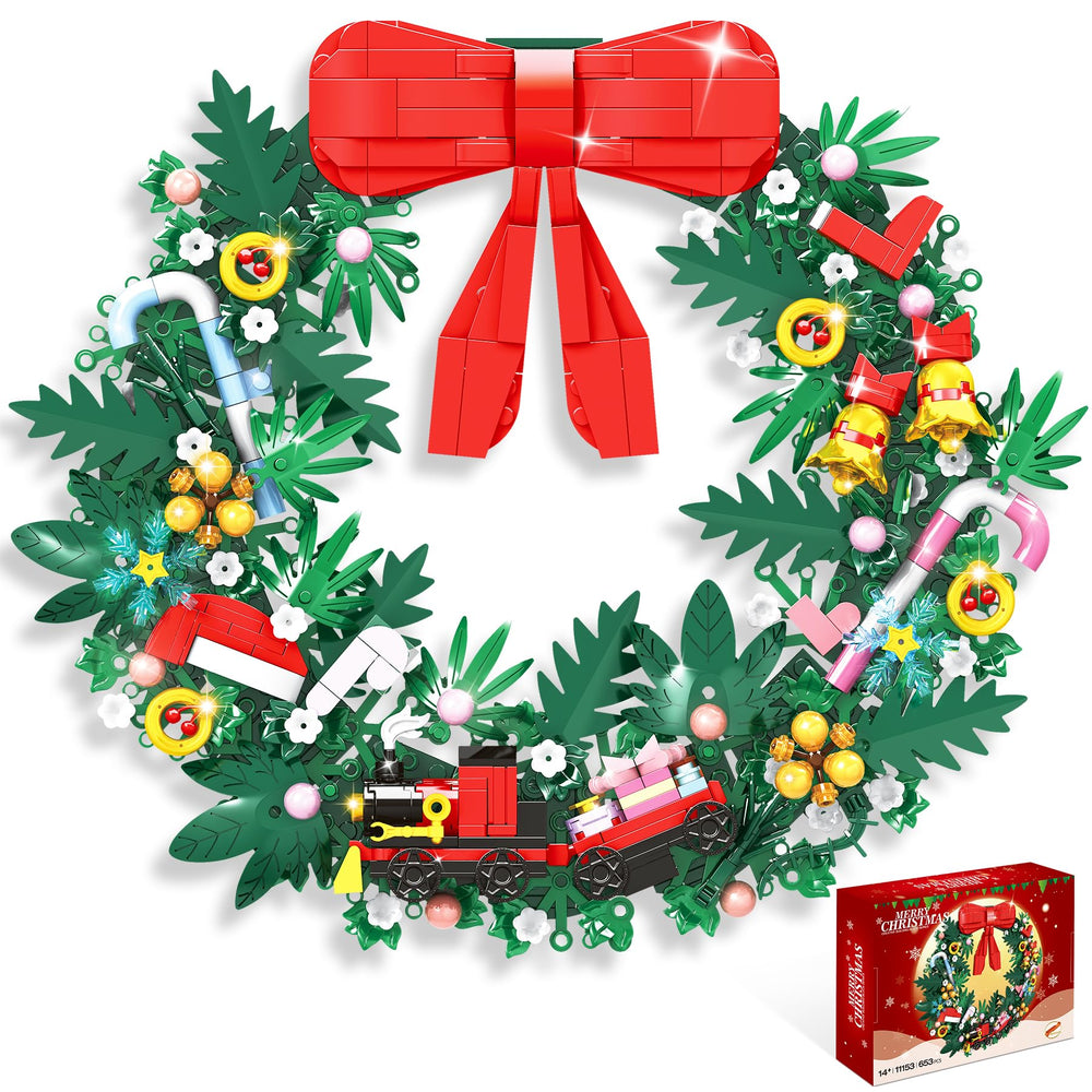 Loyratche Christmas Wreath Building Set assembly view for durable festive decor ideas.