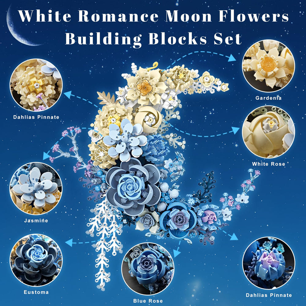 Loyratche detailed bricks collection enables precise construction of lifelike flowers.