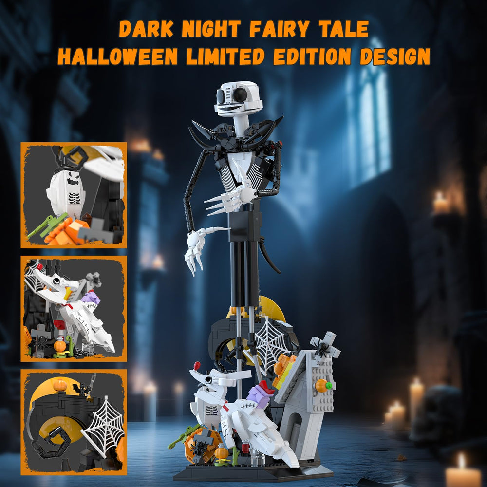 Loyratche Horror Skull Building Set dog and tombstones add eerie storytelling cues