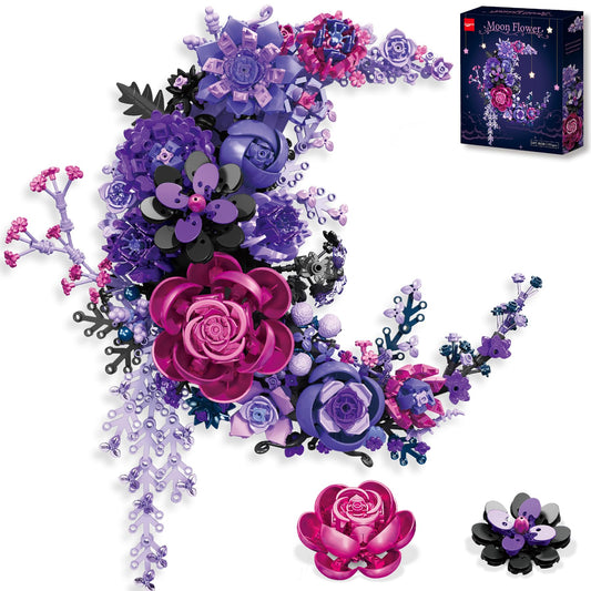 Loyratche Purple Moon Flower bouquet—lunar-inspired centerpiece for contemporary decor.