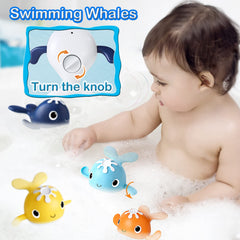LOYUEGIYO swimming whales in bath — fast-moving whales enhance bath time fun.
