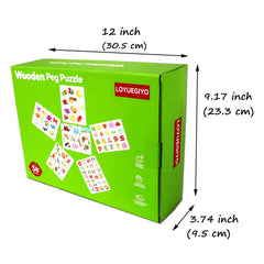 LOYUEGIYO fruit peg puzzle stimulates vocabulary and matching