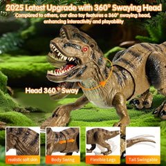 Lozadia 360° swaying head dinosaur in motion for lifelike play