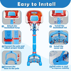 LPFG toddler basketball hoop triangular-base keeps players steadier during energetic sessions