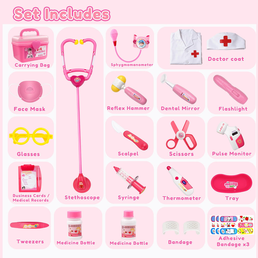 LPFG toddler doctor kit with ergonomic handle for on-the-go fun.