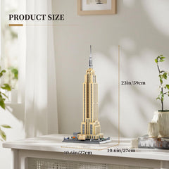 LQPFBSM Empire State model top view shows spire accuracy and scale