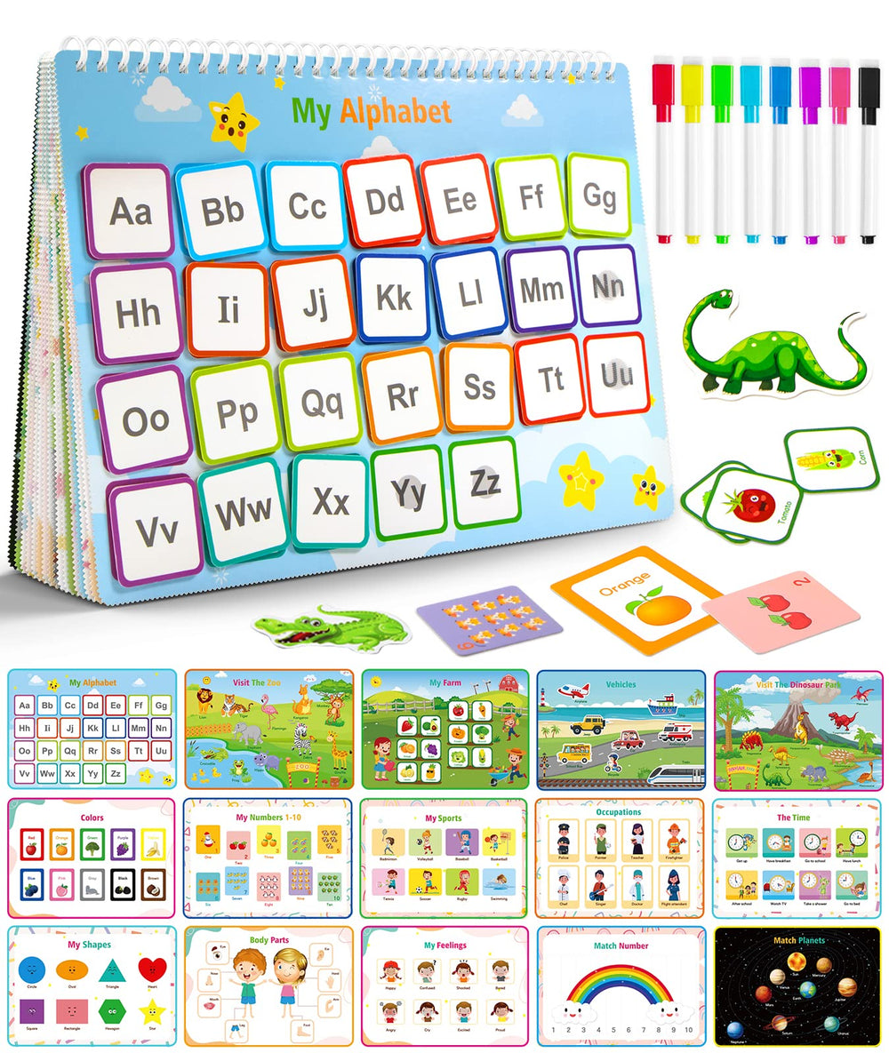 Lrathenk Busy Book for toddlers showcases colorful pages promoting early learning.