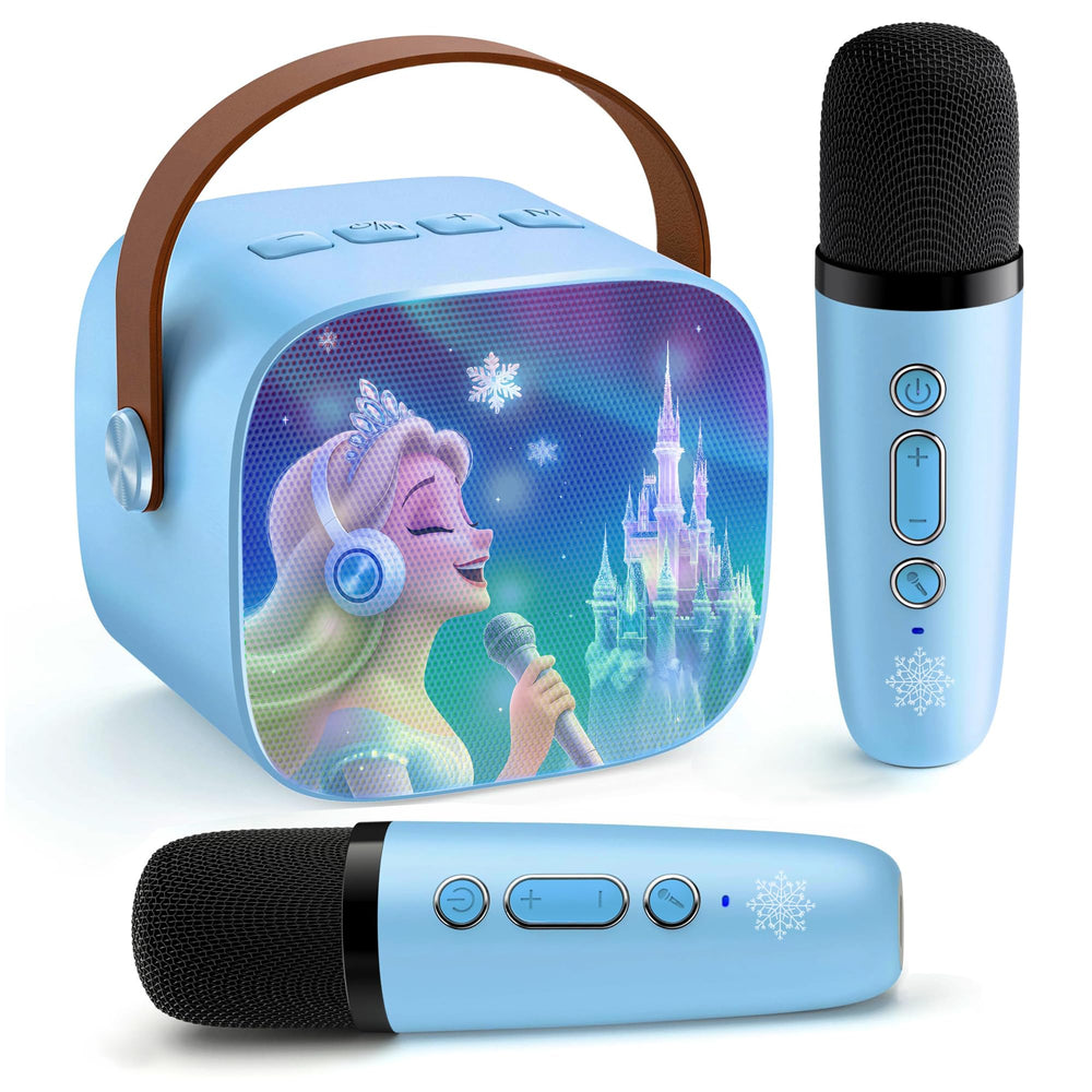 lrjrizzo Kids Karaoke Machine in blue packaging designed for easy gifting