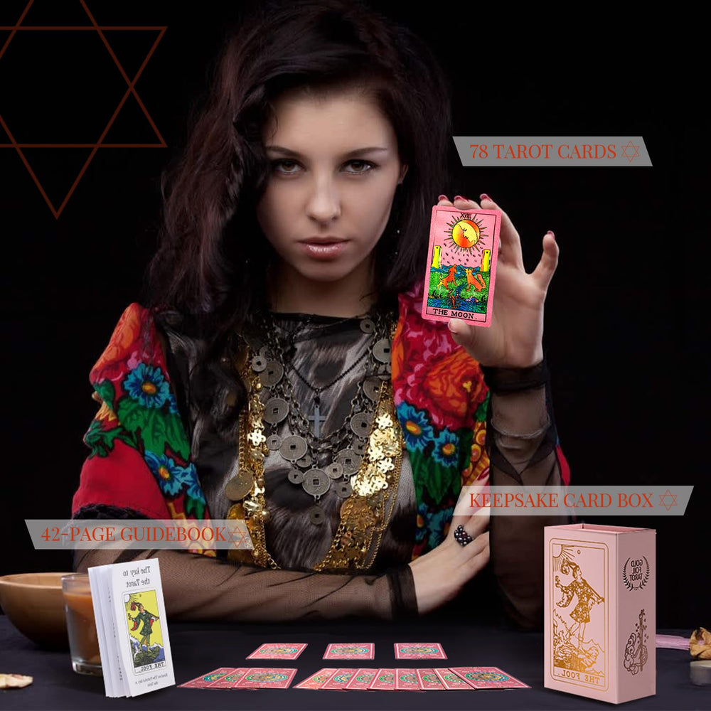 lrjrizzo pink tarot cards back pattern with rose gold details for an elegant display