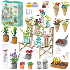 LSCLCIN Make It Miniature Botanicals Kit display stand for desk décor and mini arrangements.