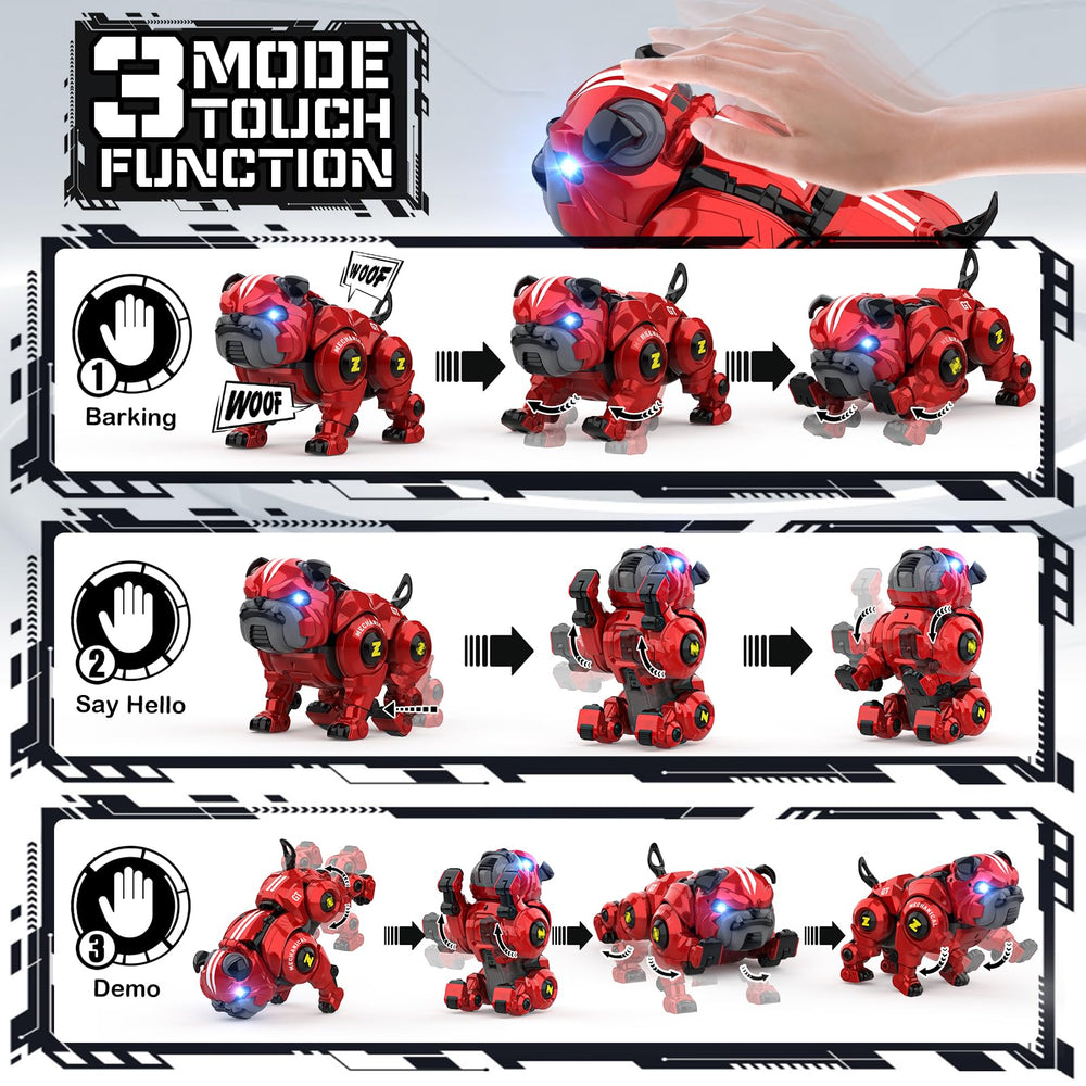 Lterfear Robot Dog battery recharge scene showing long-lasting power for play.