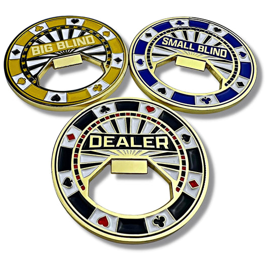 Luck Lab dealer-button with bottle opener for poker tables