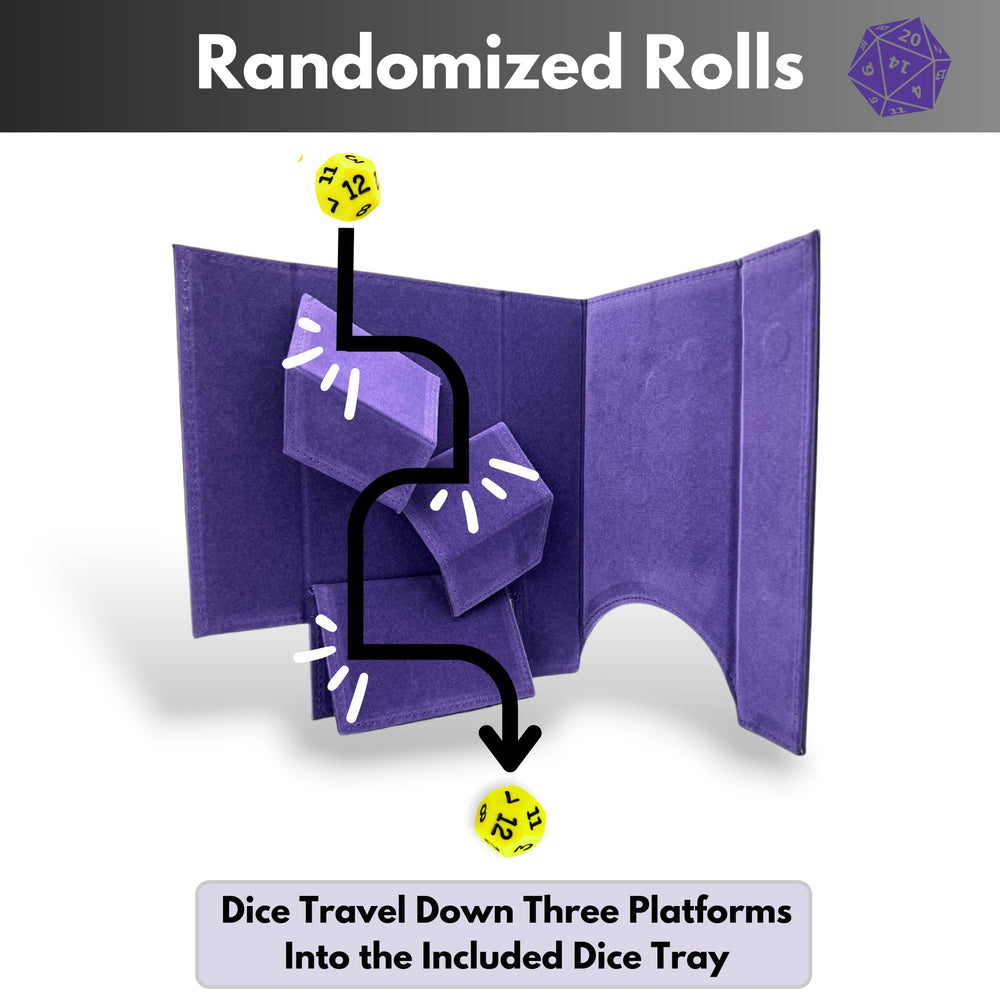 Luck Lab PU leather purple interior protecting dice and surfaces