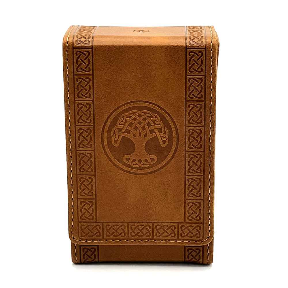 Luck Lab tree of life ornament back view emphasizes design around case.