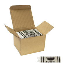 Lucky Art Crayonology 80-count white crayons bulk pack for large classroom projects.