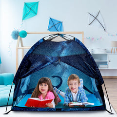 Lucky Castle pop-up dome tent interior view shows spacious play area for 2-3 kids