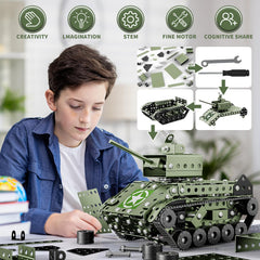 Lucky Doug Army Tank instruction sheet guides independent building clearly.
