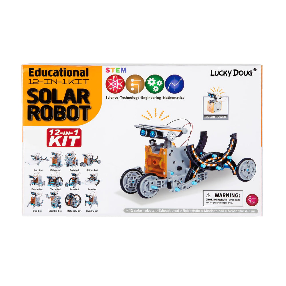 Lucky Doug robot parts 190-pieces shown for expansive building possibilities