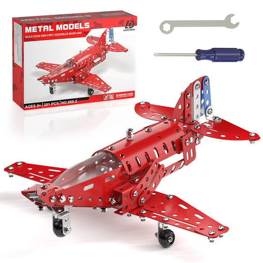 Lucky Doug airplane parts layout showing careful planning for assembly