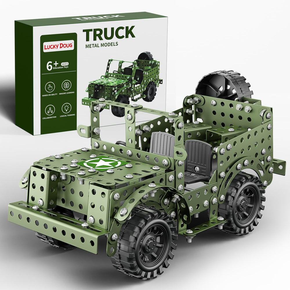 Lucky Doug STEM truck parts layout for easy assembly and identification