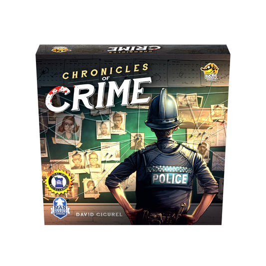 Chronicles of Crime box art inviting cooperative mystery play for night-long intrigue