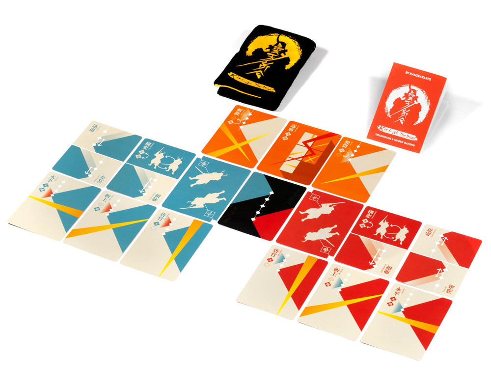 Lucky Duck Games Kiri-AI Duel Wallet Edition card actions on display
