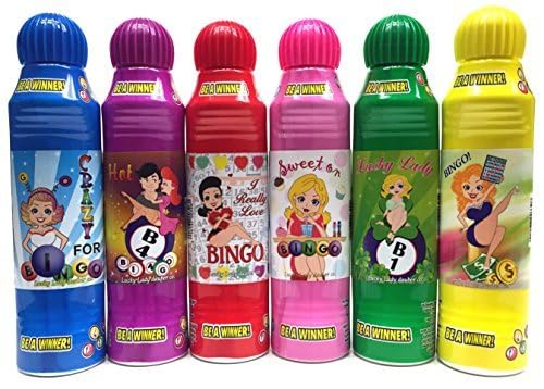 Lucky Lady Bingo Daubers six-pack colors deliver bold, even marks on bingo cards.
