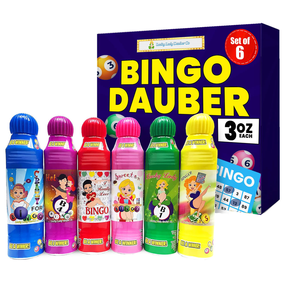 Lucky Lady Bingo Daubers feature World Famous Dab-O-Ink for consistent results.