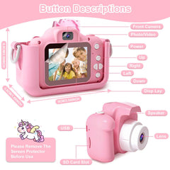 LucLuv Kids Camera records 1080p video for clear, colorful moments kids love.